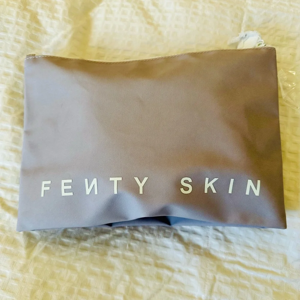 Fenty Beauty Purple Lavender Logo Large Makeup Bag Cosmetic Case